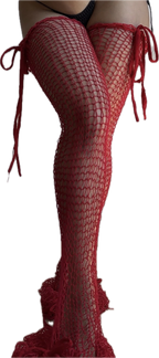 bright red leg warmers / chaps M/L