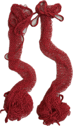 bright red leg warmers / chaps M/L