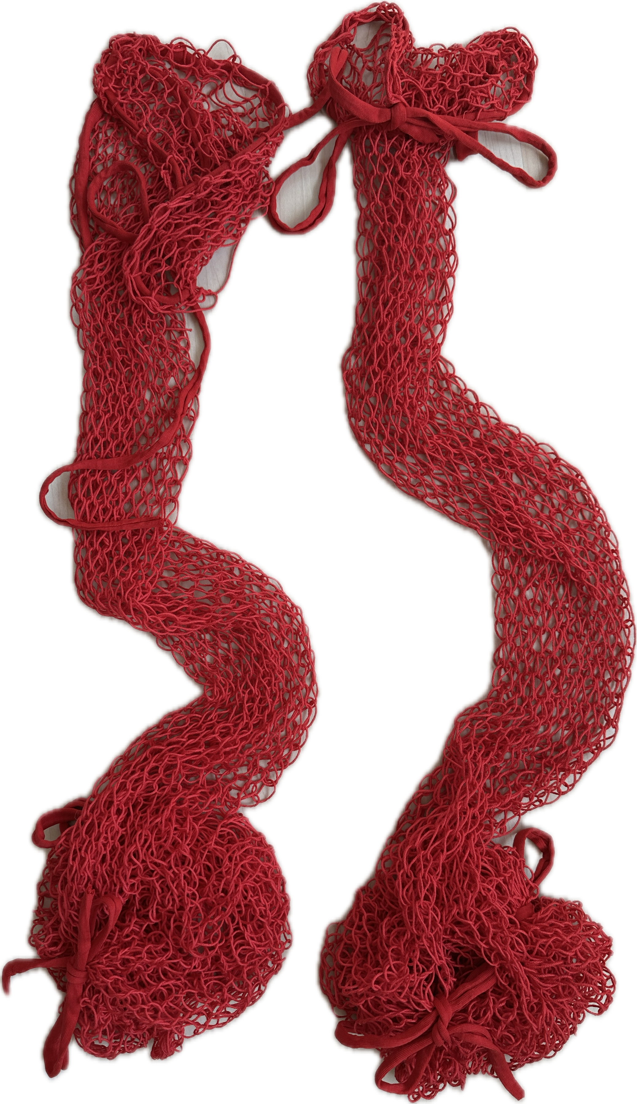 bright red leg warmers / chaps M/L