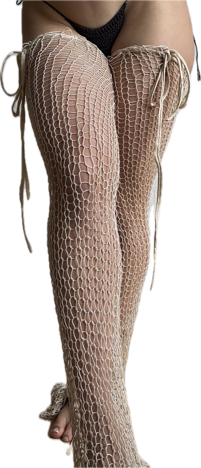 beige leg warmers / chaps M/L