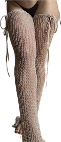 beige leg warmers / chaps M/L